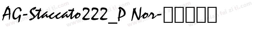 AG-Staccato222_P Nor字体转换